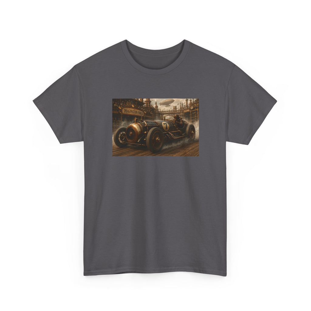 Steampunk Racecar Tee — Classic Antique Car Graphic T-Shirt