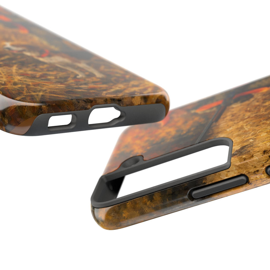 Hunting Scene Tough Phone Case — Hunter & Beagle Autumn Field Protective Cover