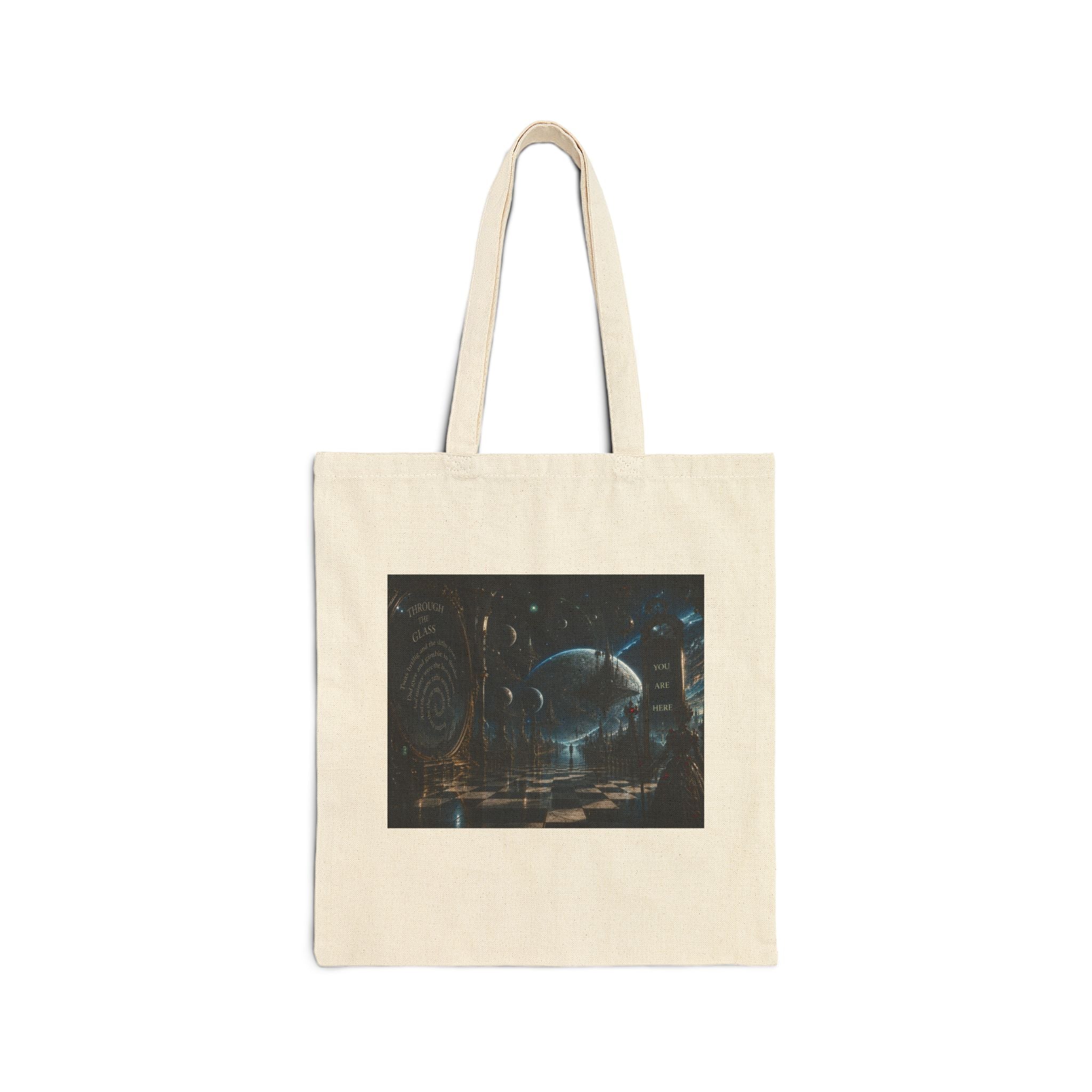 Astral Wonderland Tote Bag — Vintage Planetarium Art Canvas Tote