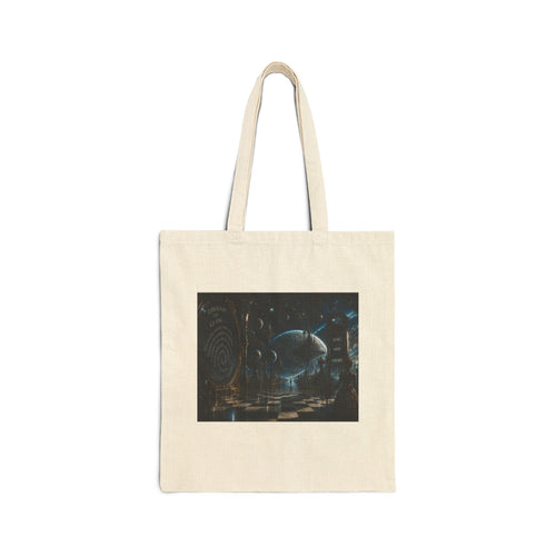 Astral Wonderland Tote Bag — Vintage Planetarium Art Canvas Tote