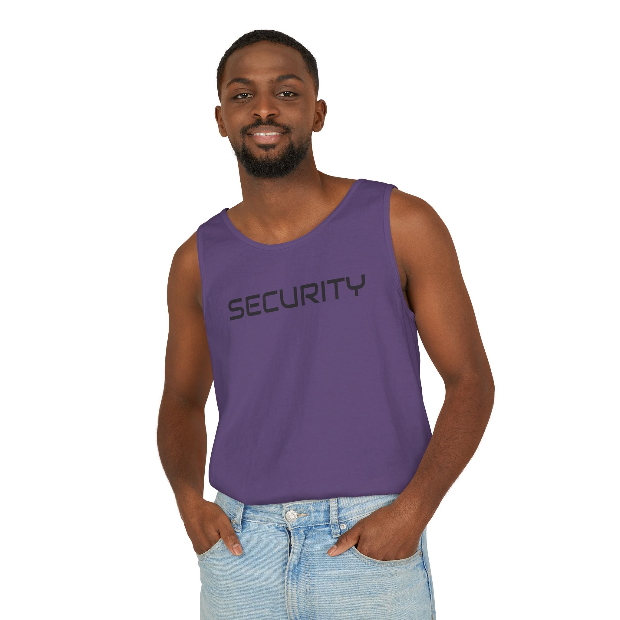 SECURITY Graphic Tank Top — Bold 'SECURITY' Streetwear Muscle Tee