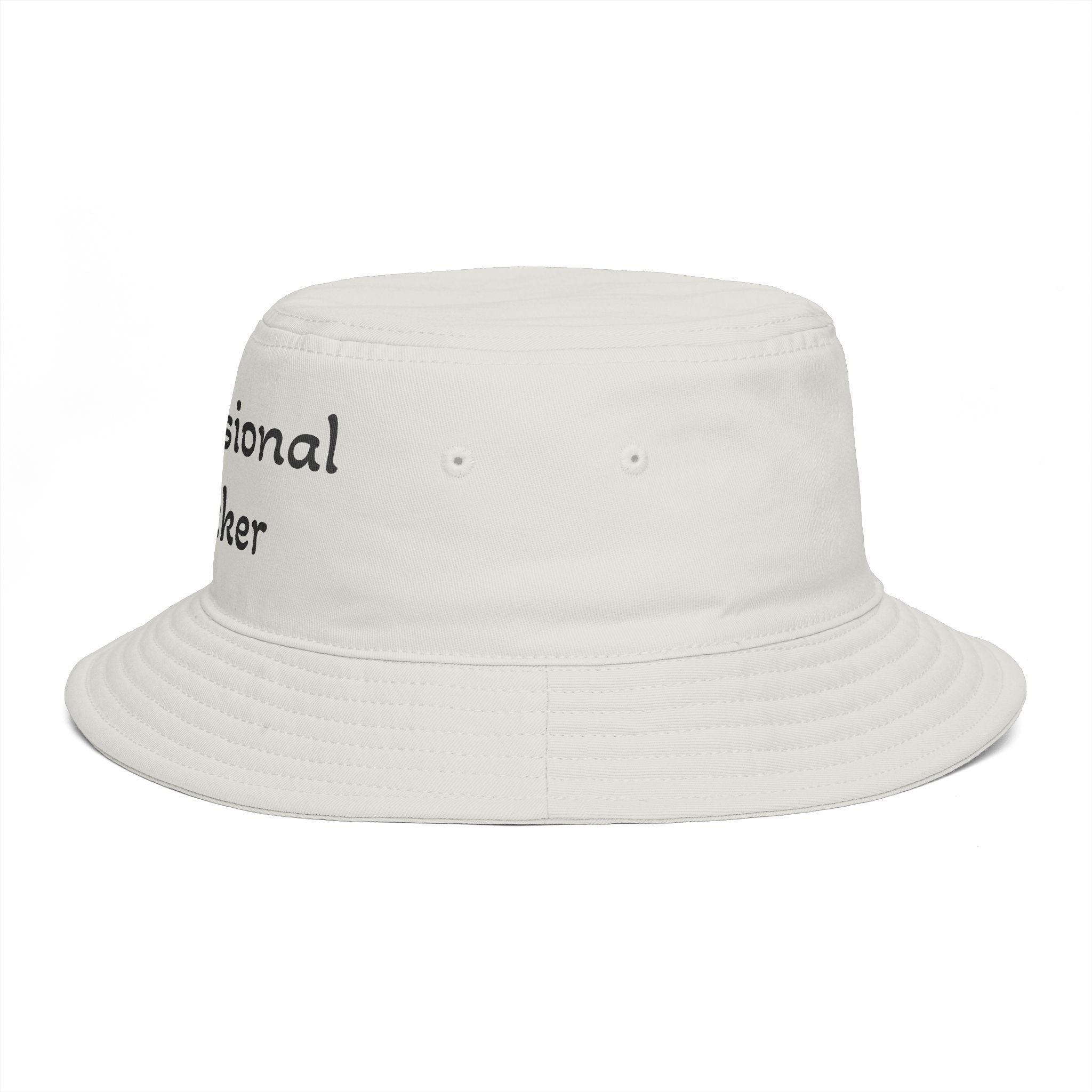 Professional Slacker Bucket Hat — Funny Casual Brim Hat for Laid-Back Style