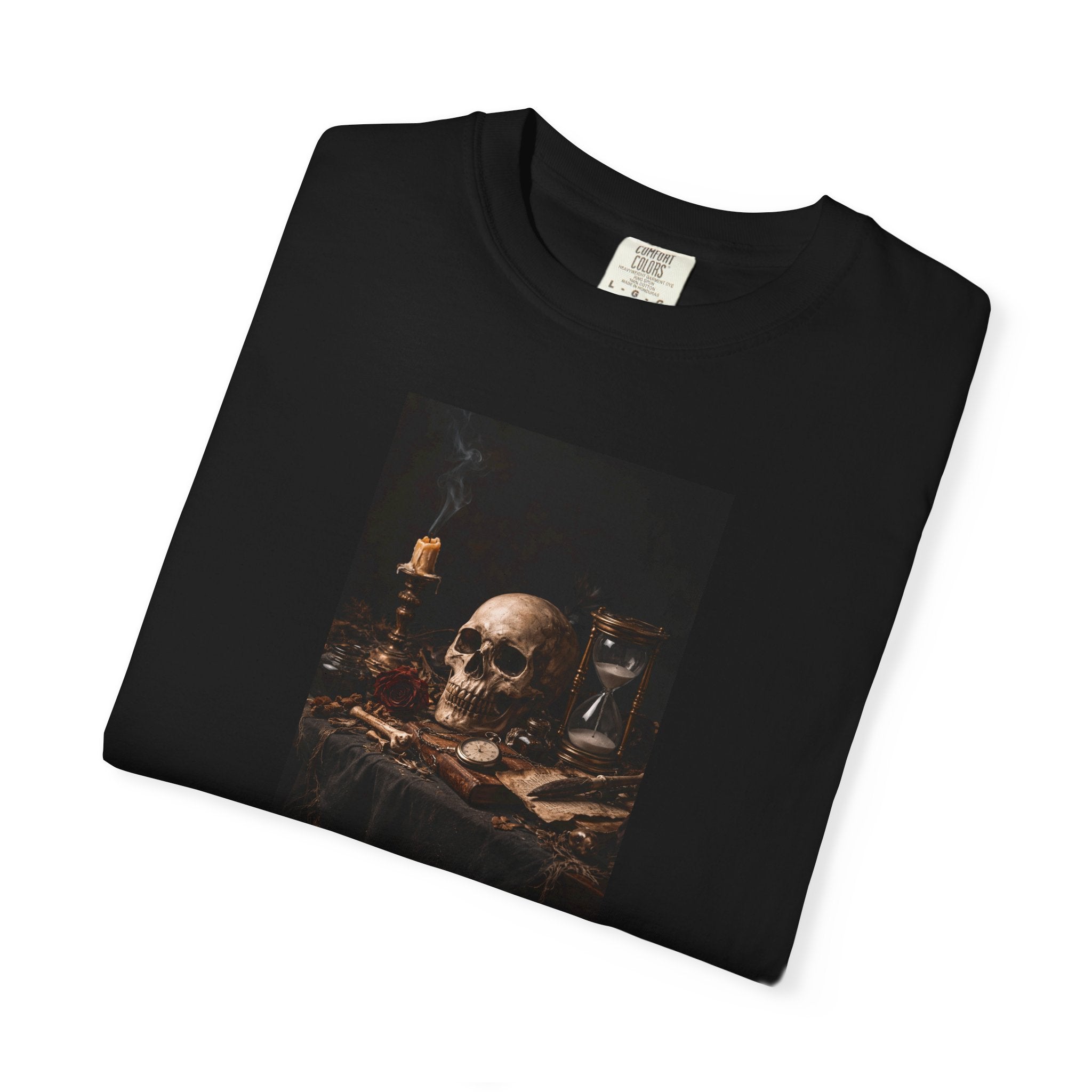 Memento Mori Skull T-Shirt — Vintage Vanitas Art Tee