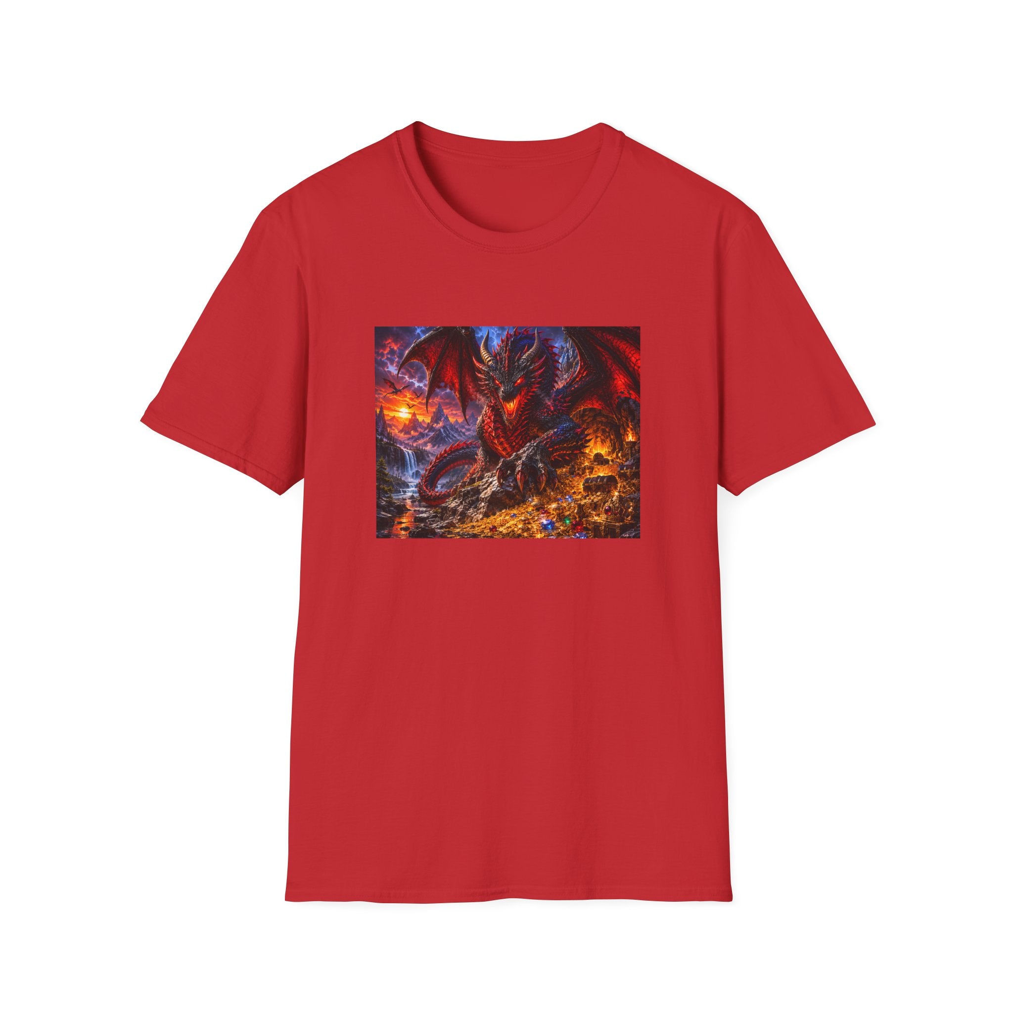 Dragon Guard T-Shirt — Epic Red Dragon Fantasy Art Tee