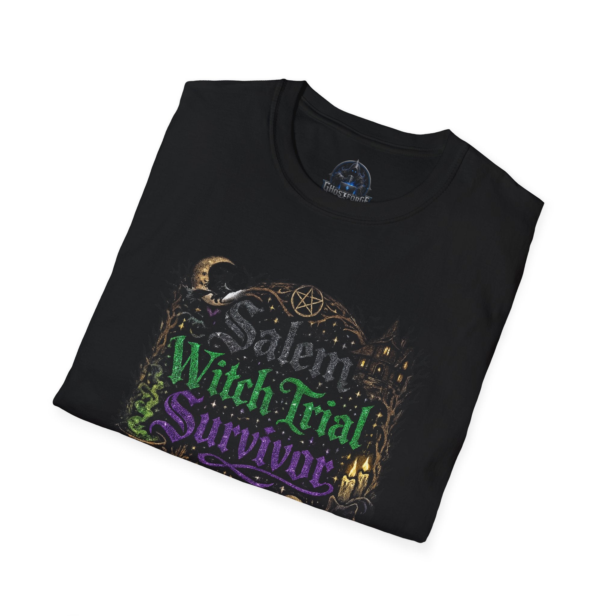Witch Trial Survivor T-Shirt — Salem Gothic Halloween Graphic Tee