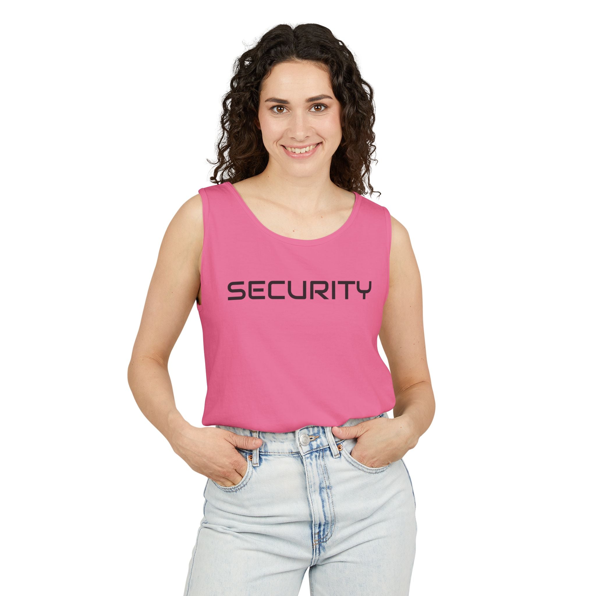 SECURITY Graphic Tank Top — Bold 'SECURITY' Streetwear Muscle Tee