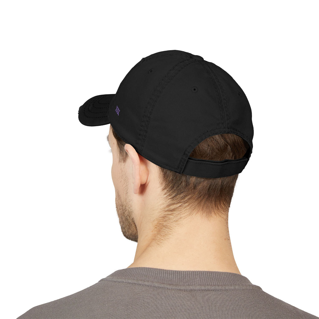 Memento Mori Embroidered Distressed Dad Hat