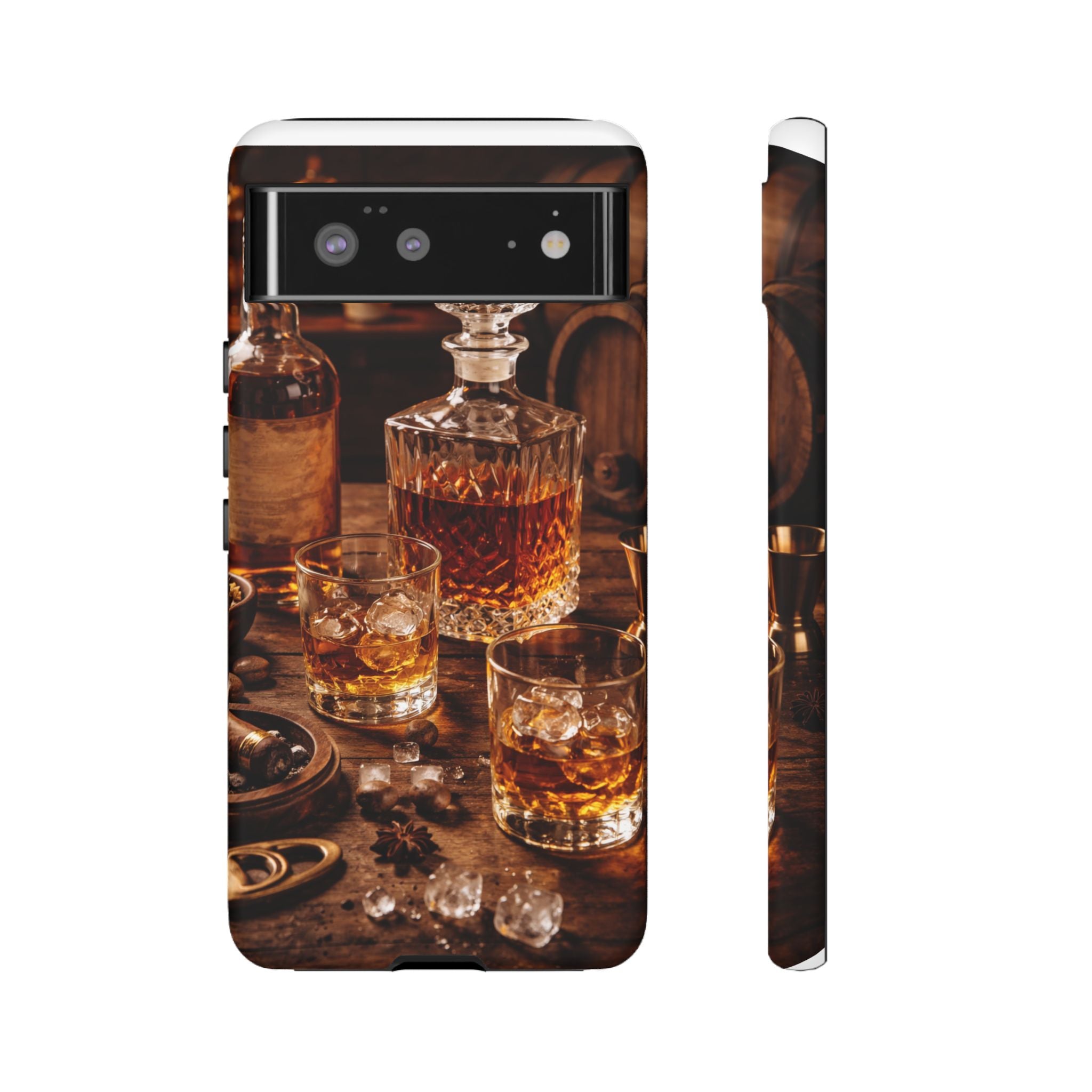 Whiskey Decanter Phone Case — Vintage Bar Spirits Protective Tough Case