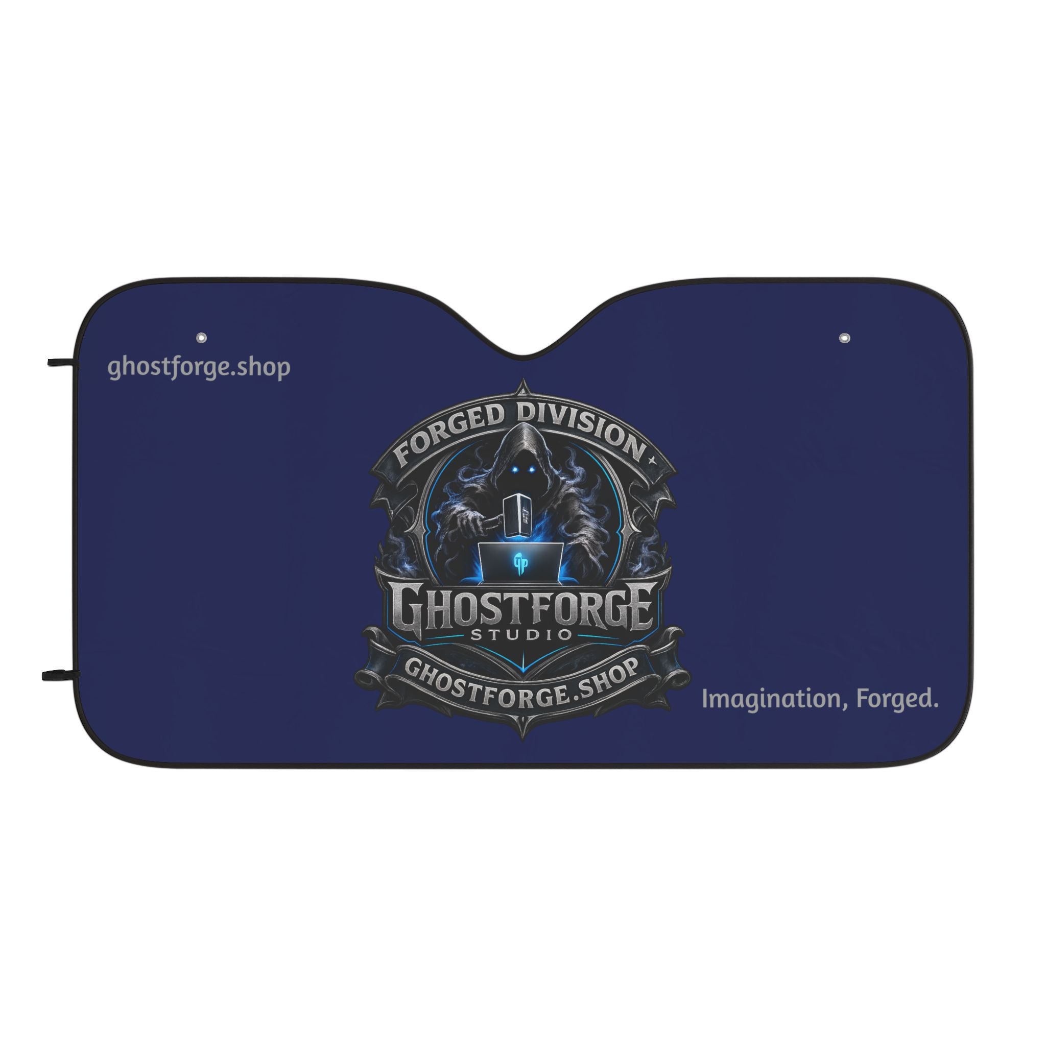 Car Sun Shade - Ghostforge 'Forged Division' Logo with "Imagination, Forged."