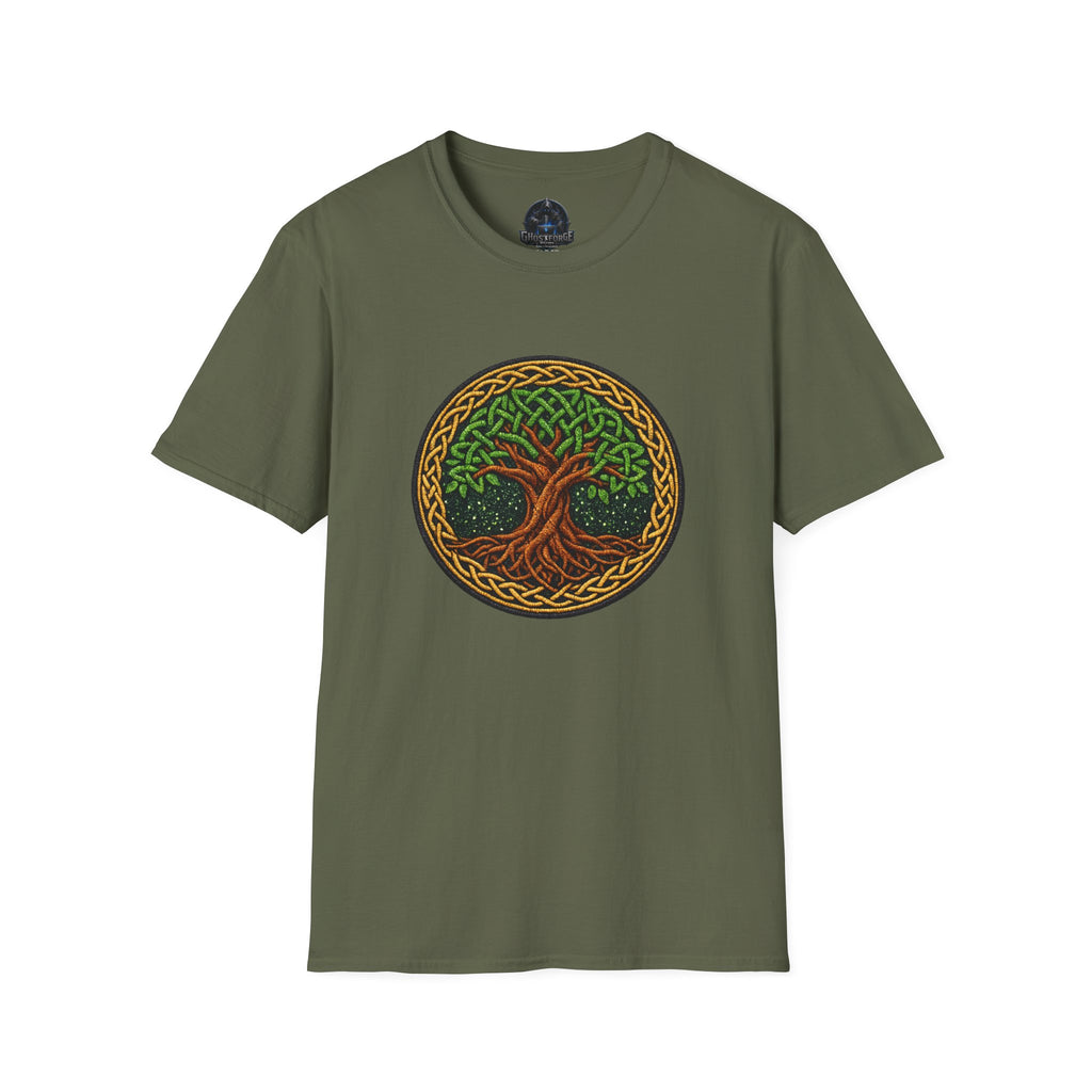 Celtic Tree of Life T‑Shirt — Green Knotwork Nature Tee
