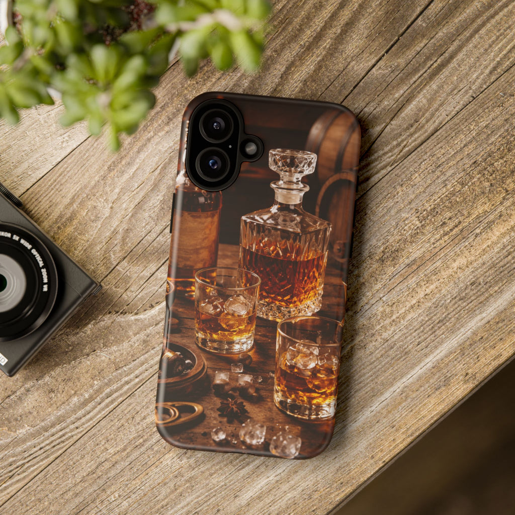 Whiskey Decanter Phone Case — Vintage Bar Spirits Protective Tough Case