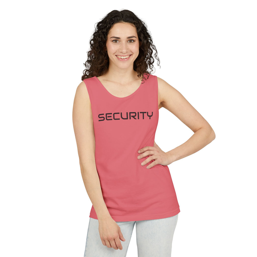 SECURITY Graphic Tank Top — Bold 'SECURITY' Streetwear Muscle Tee