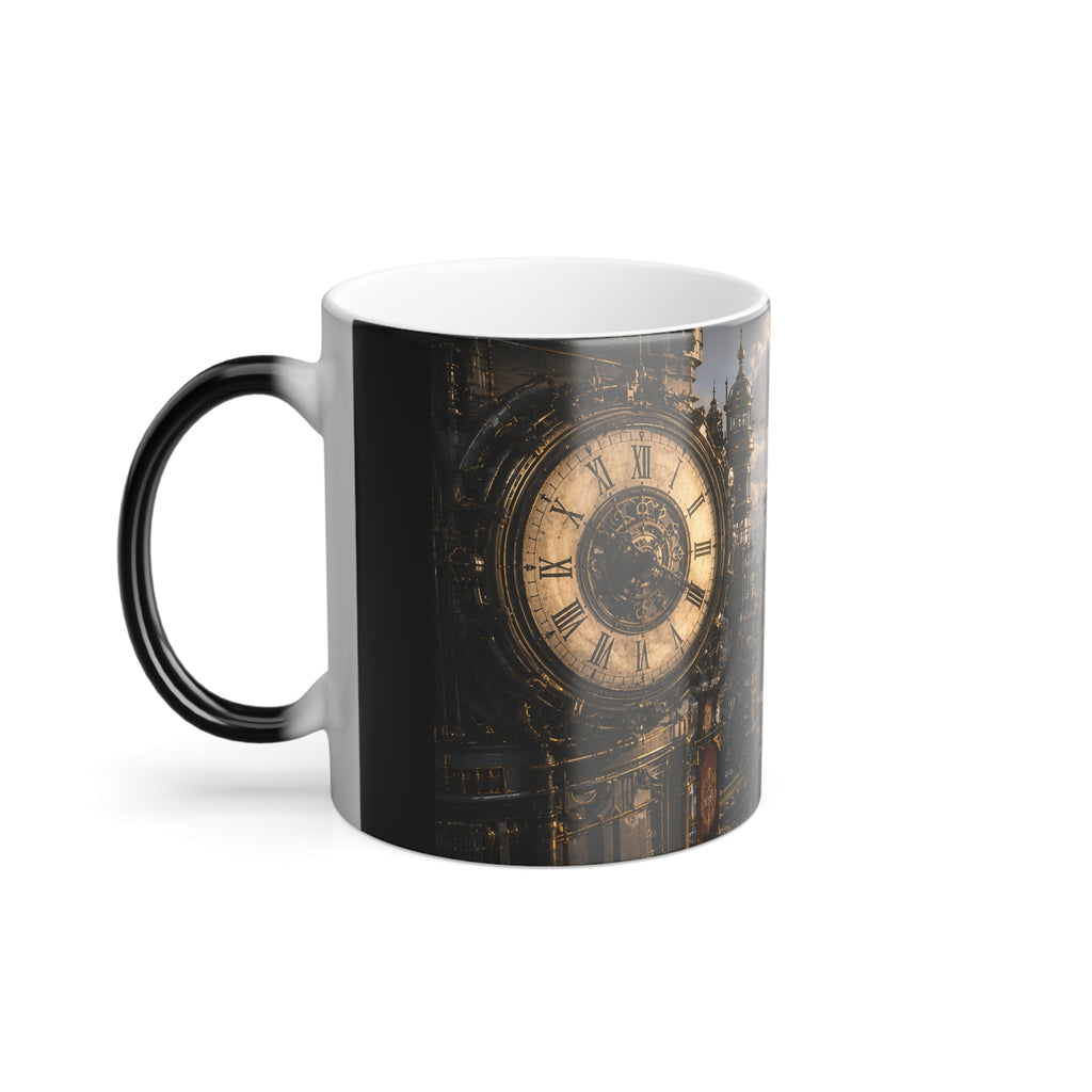 Steampunk City Color-Changing Mug — 11oz Heat Reveal