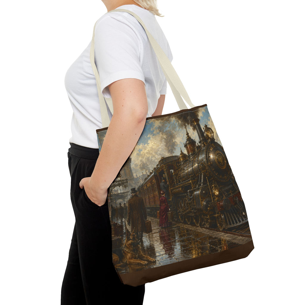 Steampunk Tote Bag — Victorian Station Art All-Over Print