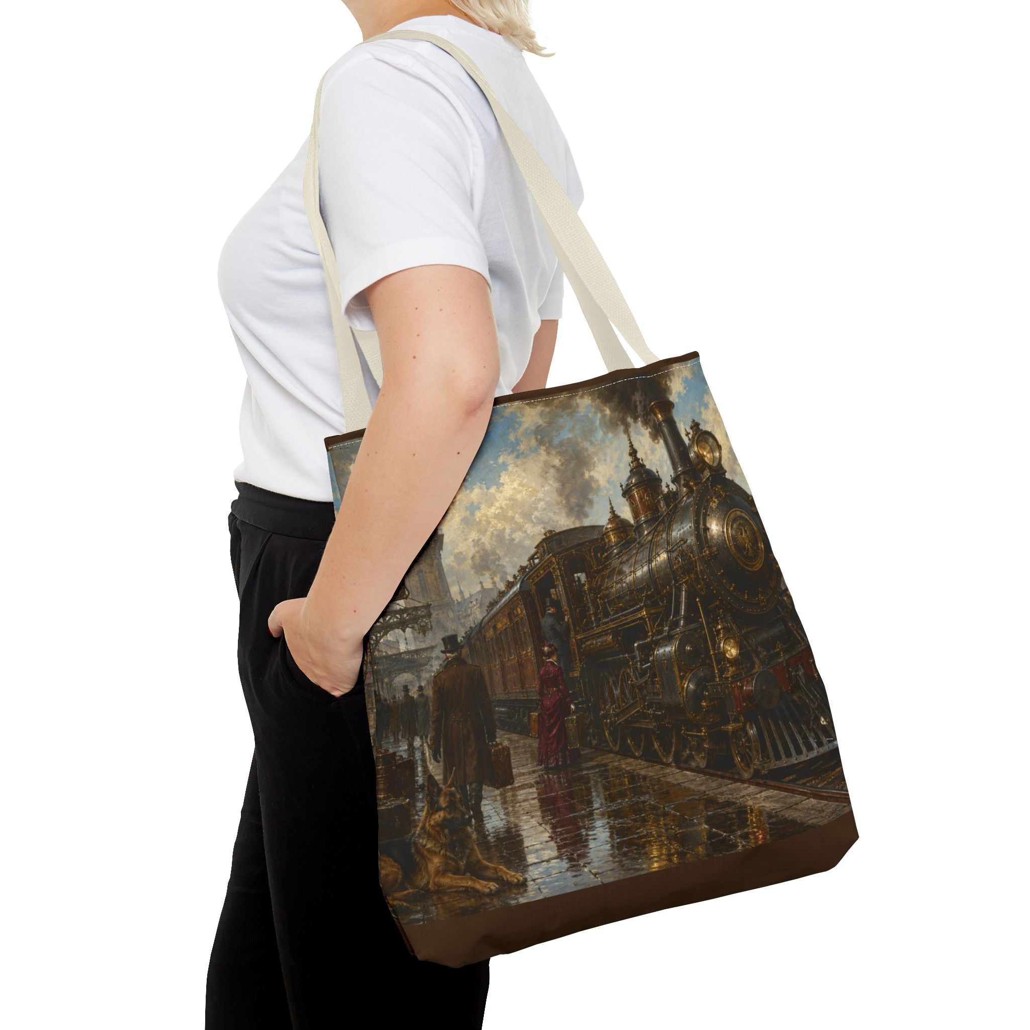 Steampunk Tote Bag — Victorian Station Art All-Over Print