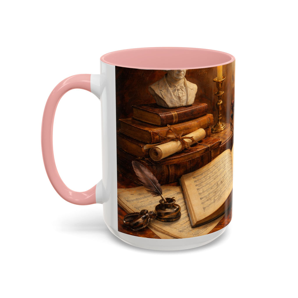 Classical Music Coffee Mug – Classical Music Floral Design (11/15 oz)