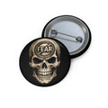 Skull 'NoFear' Pin Button – Gothic Skull Badge for Jackets & Backpacks
