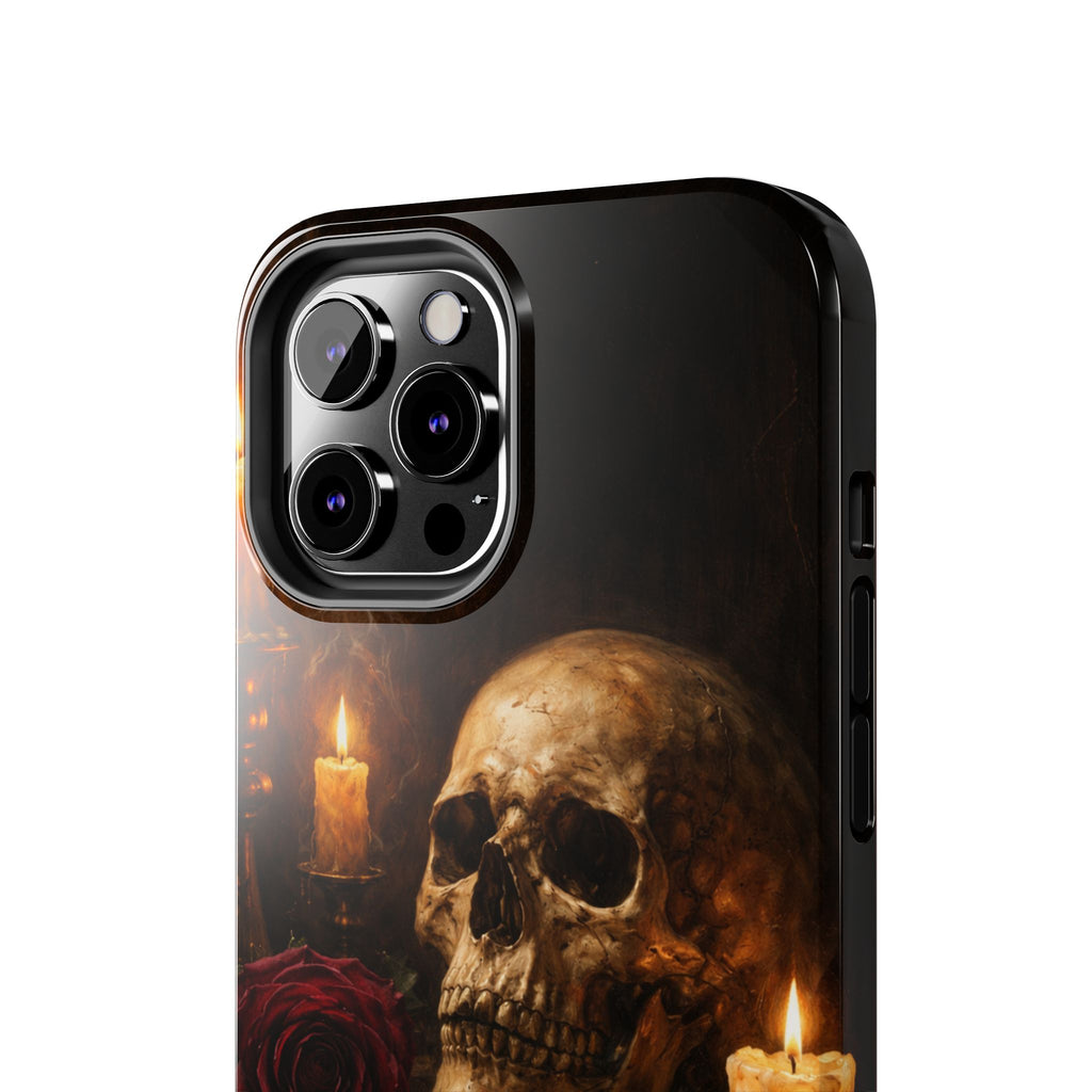 Skull & Candle Tough Phone Case — Memento Mori Protective Cover