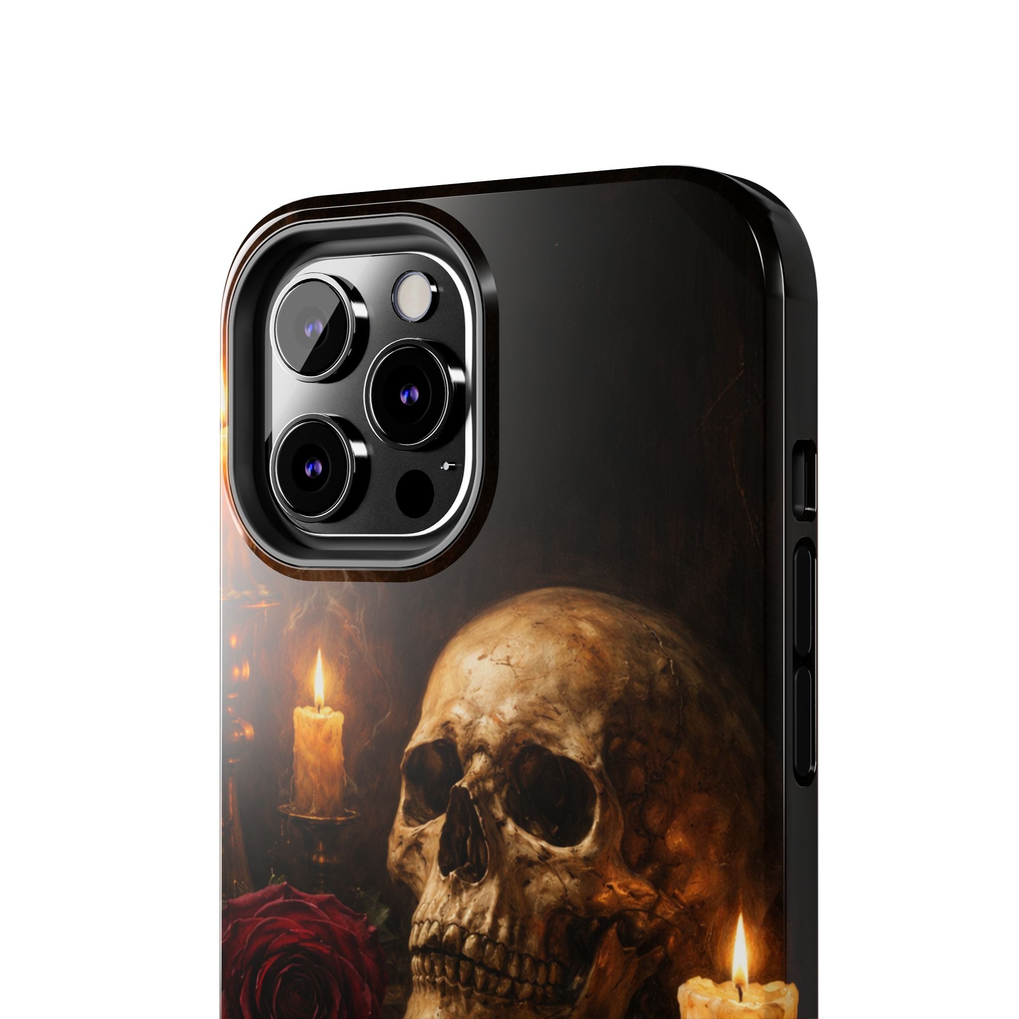 Skull & Candle Tough Phone Case — Memento Mori Protective Cover
