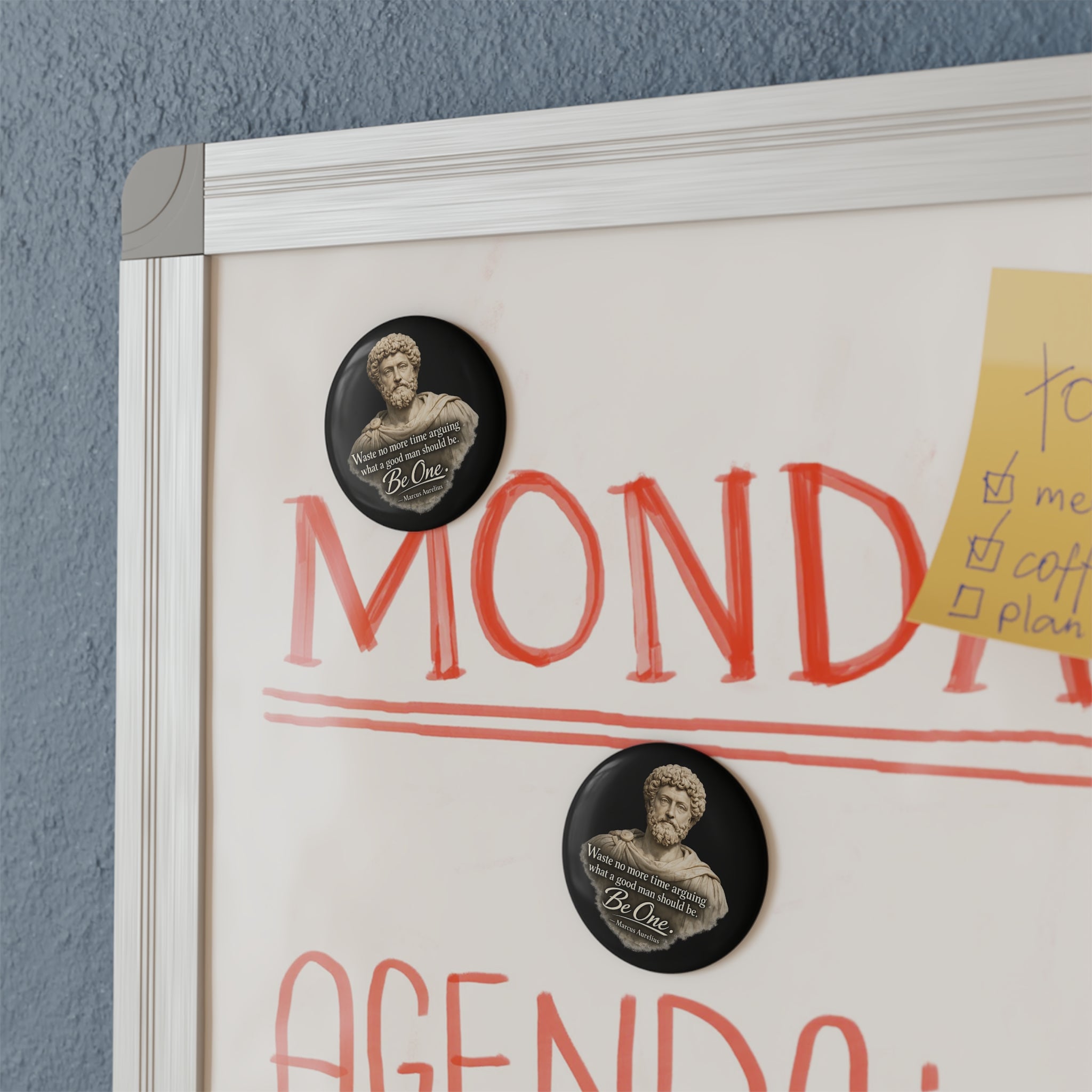 Marcus Aurelius 'Be One' Inspirational Round Magnet