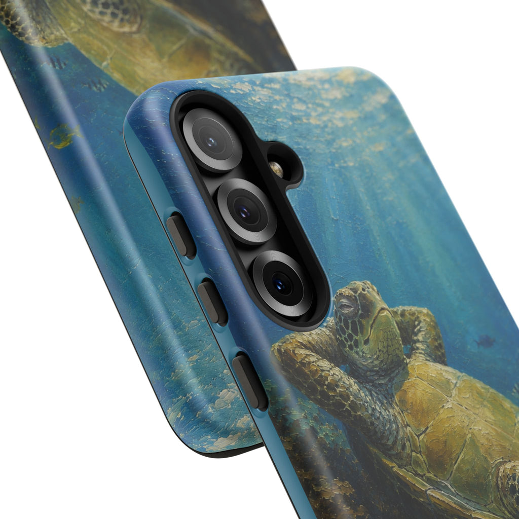 Sea Turtle Relaxation Phone Case — Ocean Underwater Art Protective Tough Case