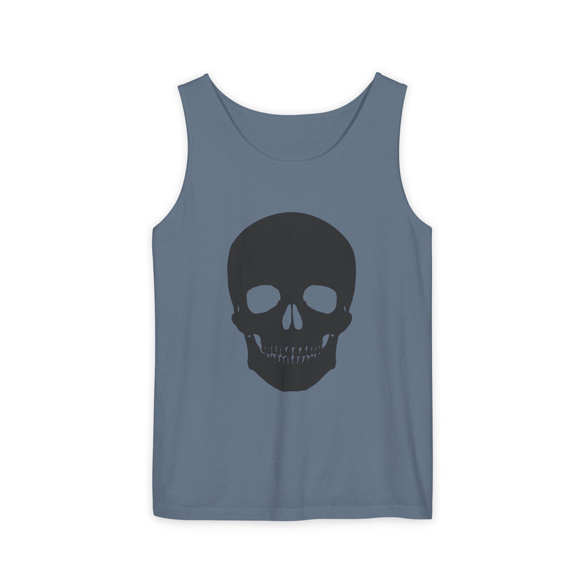 Skull Graphic Tank Top — Bold Black Skull Summer Vest