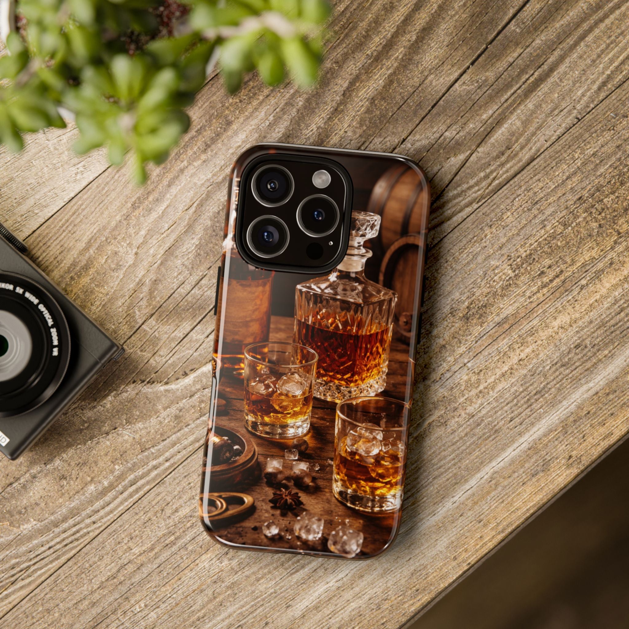 Whiskey Decanter Phone Case — Vintage Bar Spirits Protective Tough Case