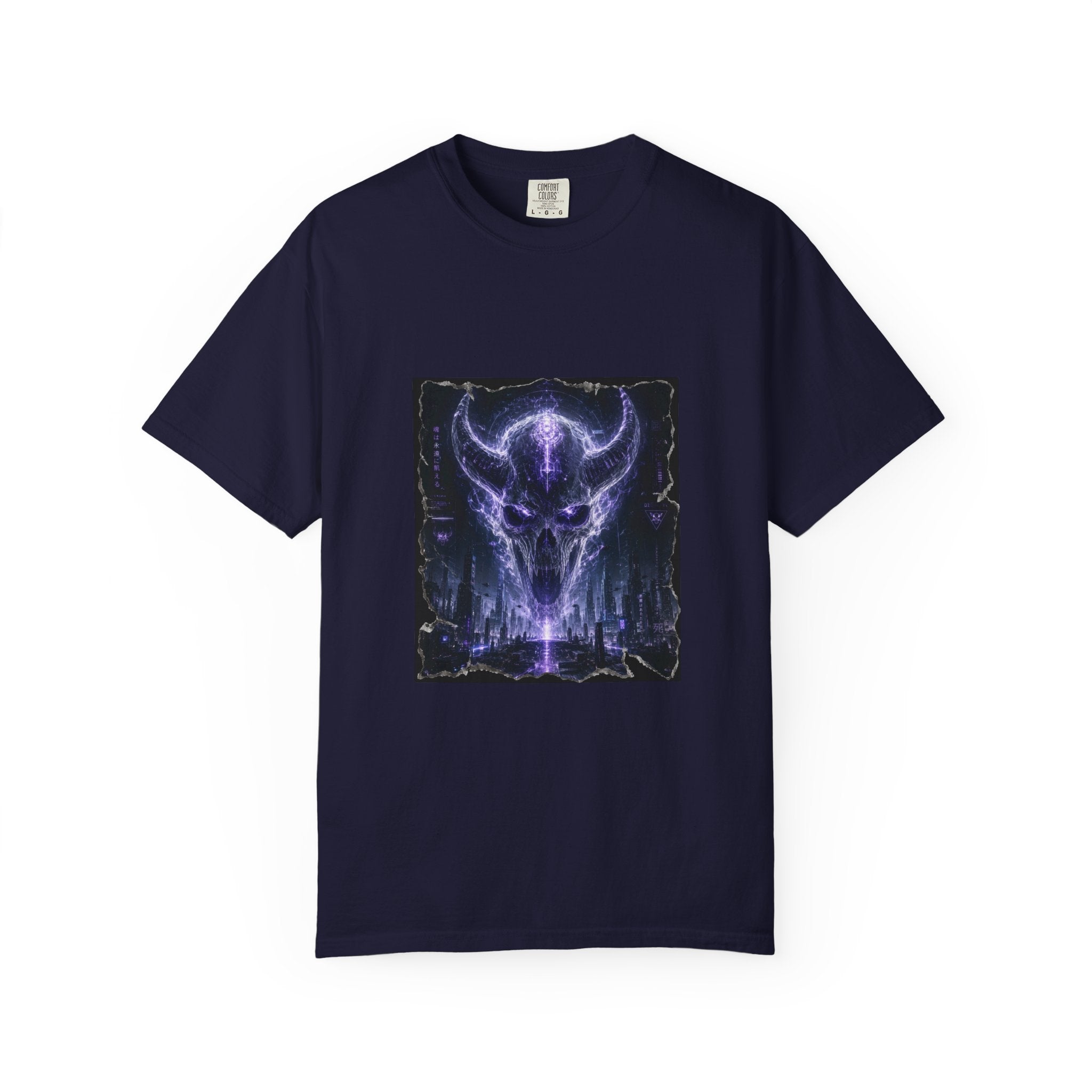 Ethereal Demon Skull T-Shirt — Cyber Goth Graphic Tee