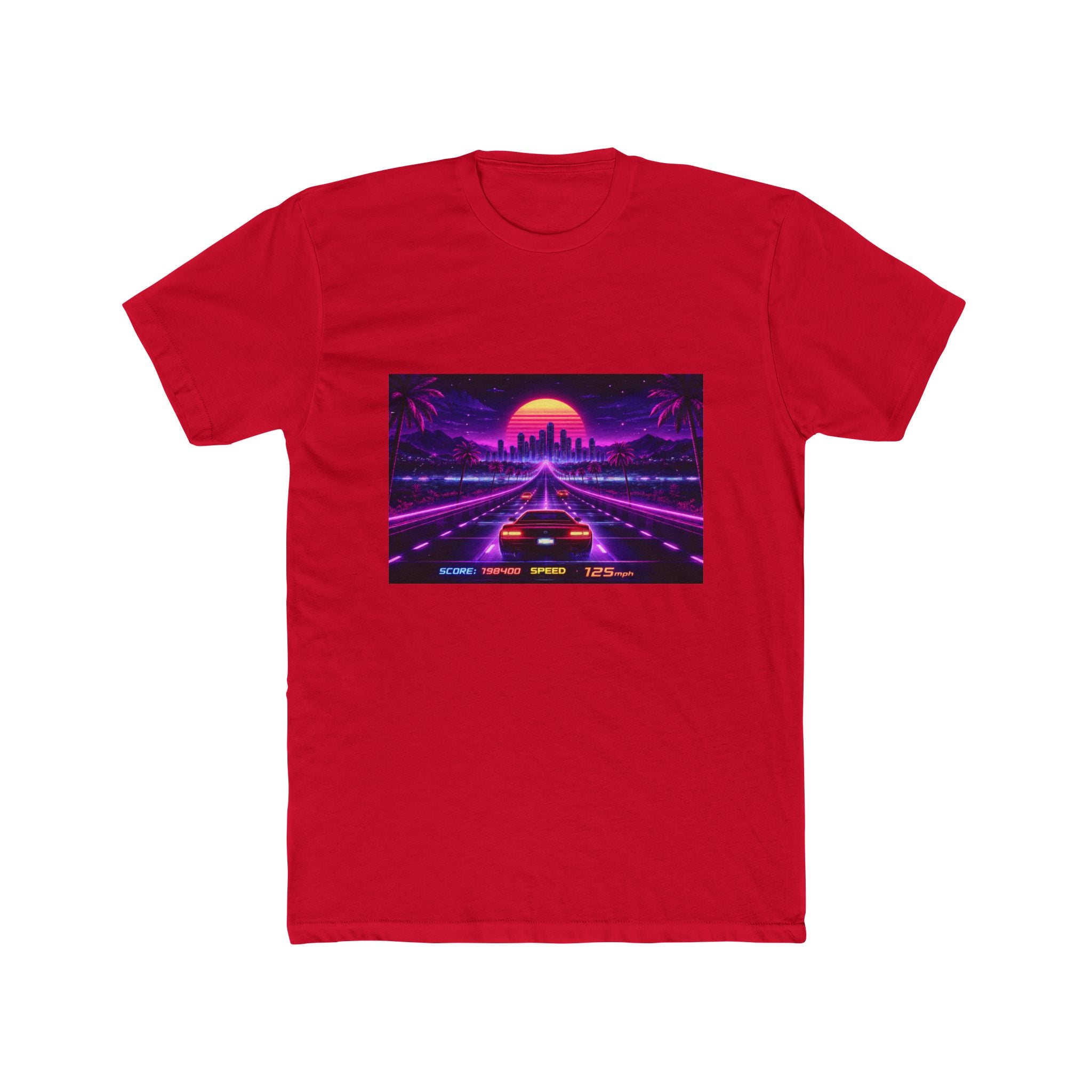 Retro Sunset Drive T‑Shirt — Vaporwave 80s Synthwave Graphic Tee