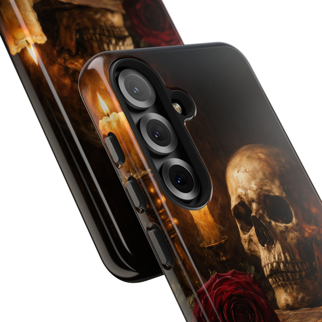 Skull & Candle Tough Phone Case — Memento Mori Protective Cover