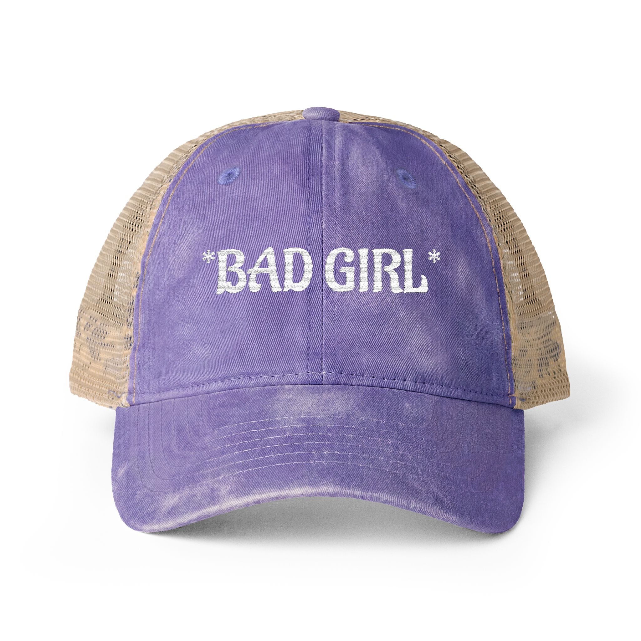 BAD GIRL - Women's Washed Mesh-Back Cap