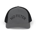 No Filter Snapback Trucker Cap — Bold Mesh Back Hat