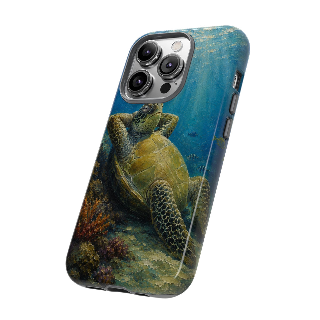 Sea Turtle Relaxation Phone Case — Ocean Underwater Art Protective Tough Case