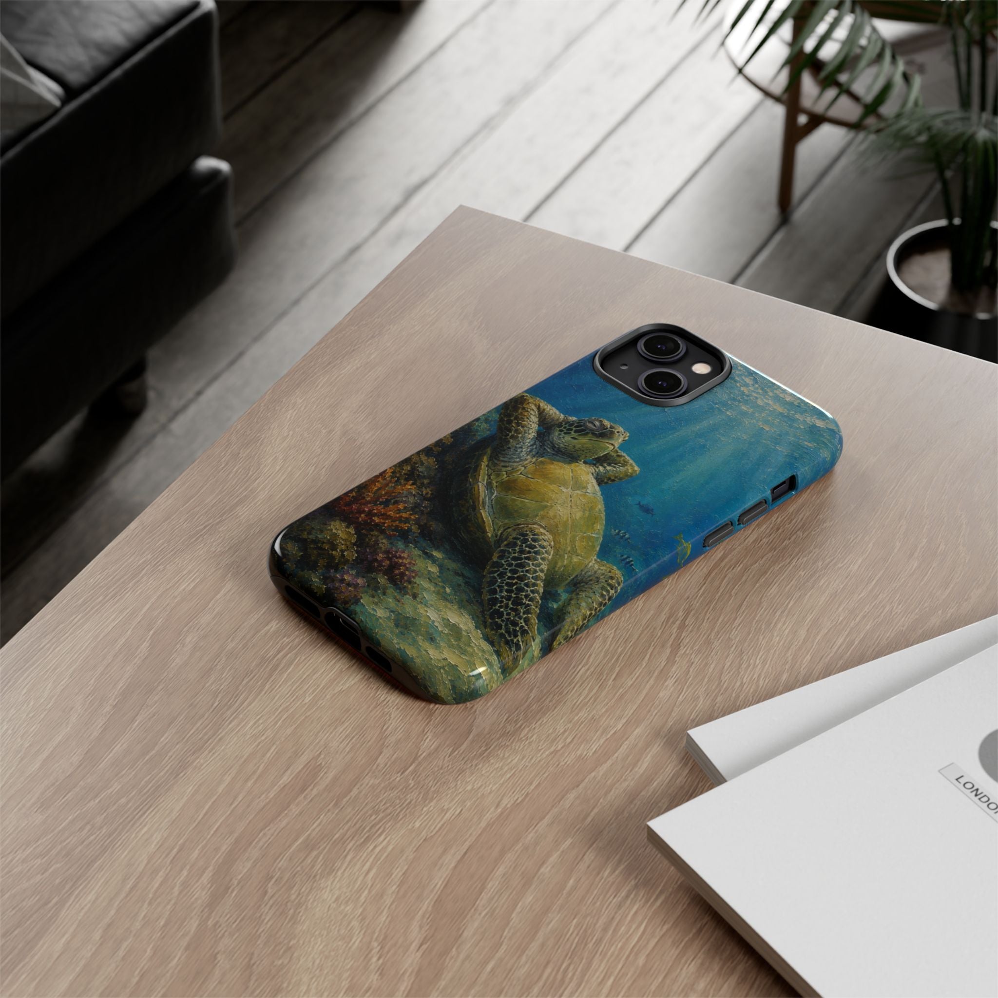 Sea Turtle Relaxation Phone Case — Ocean Underwater Art Protective Tough Case