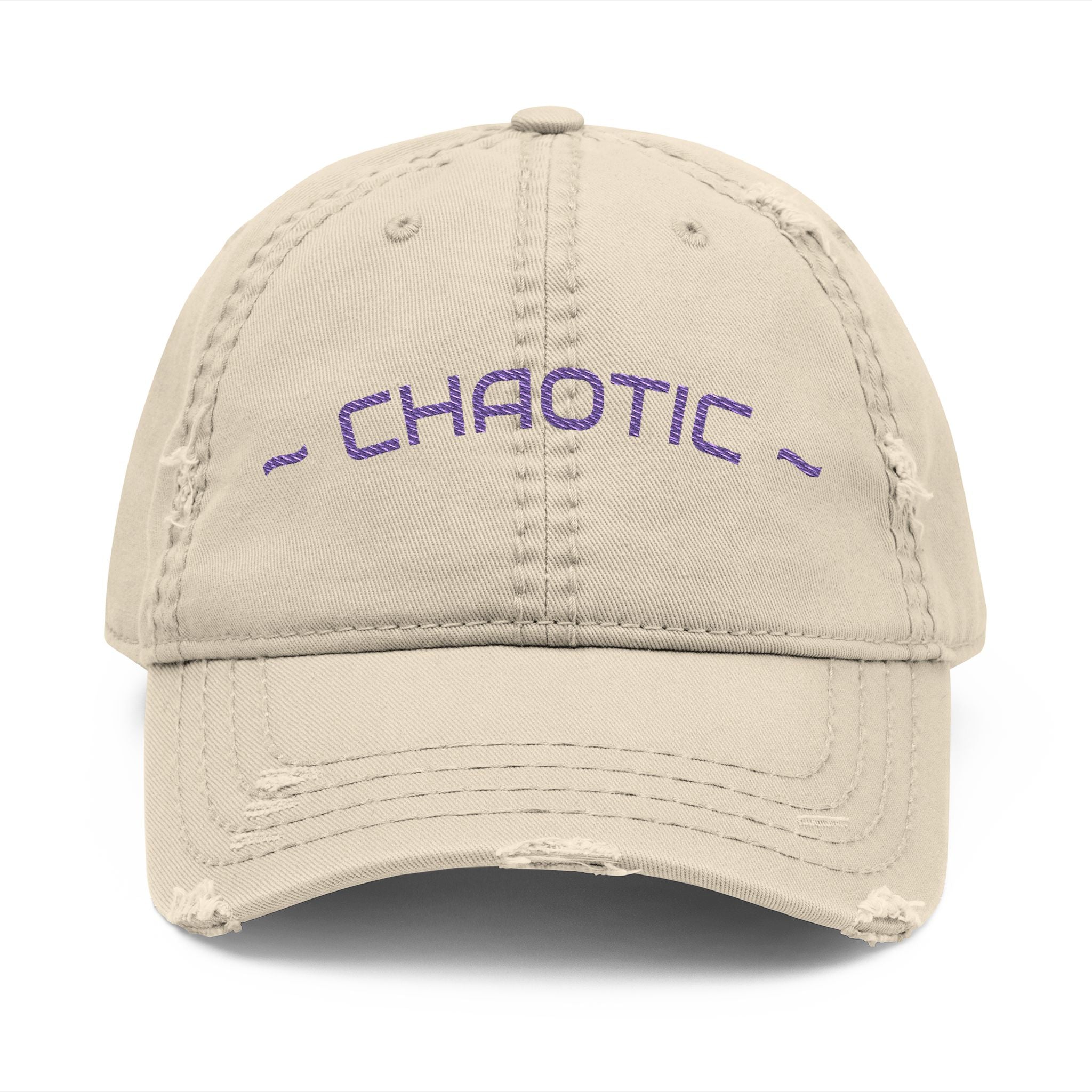 Chaotic Embroidered Distressed Dad Hat