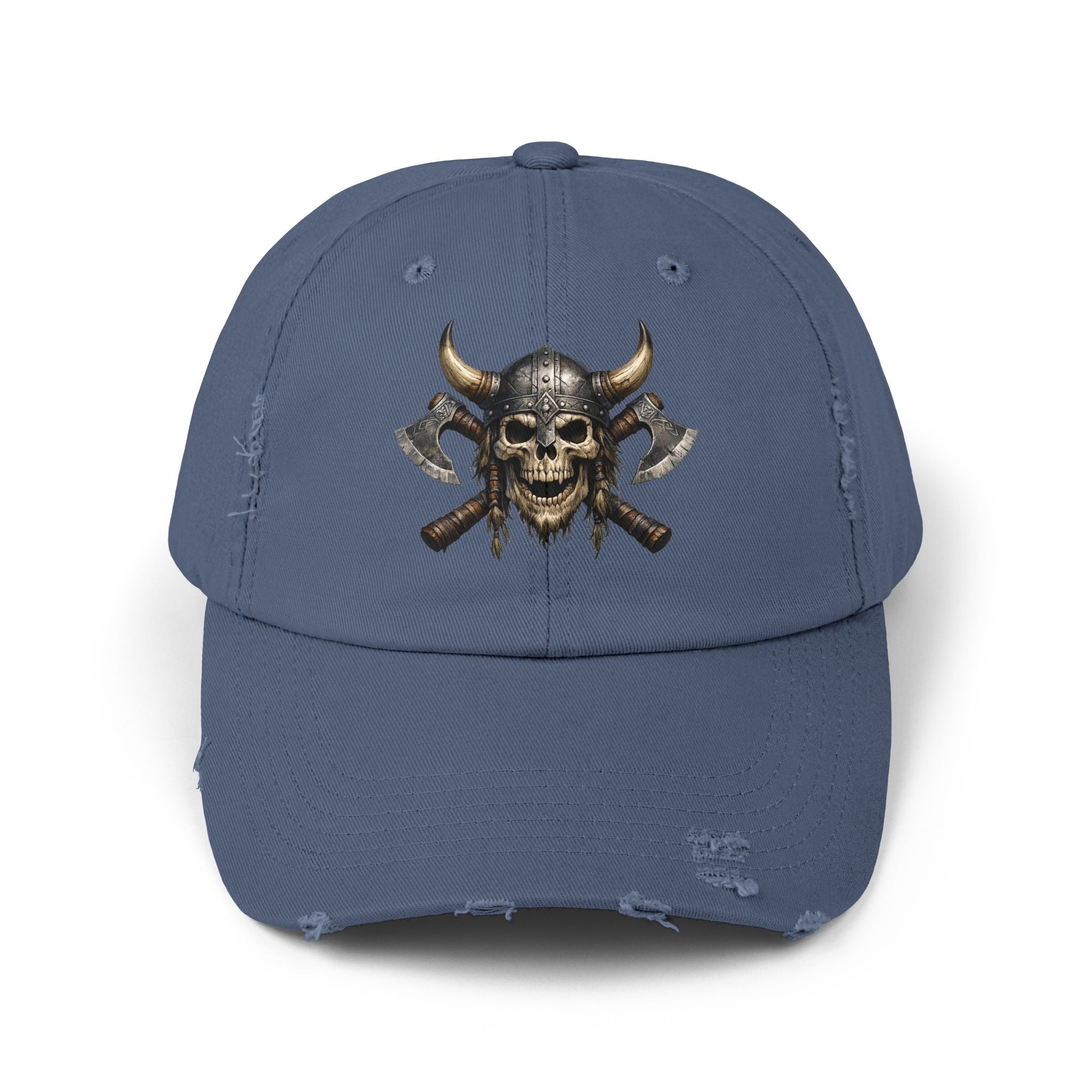 Viking Skull Axe Distressed Cap
