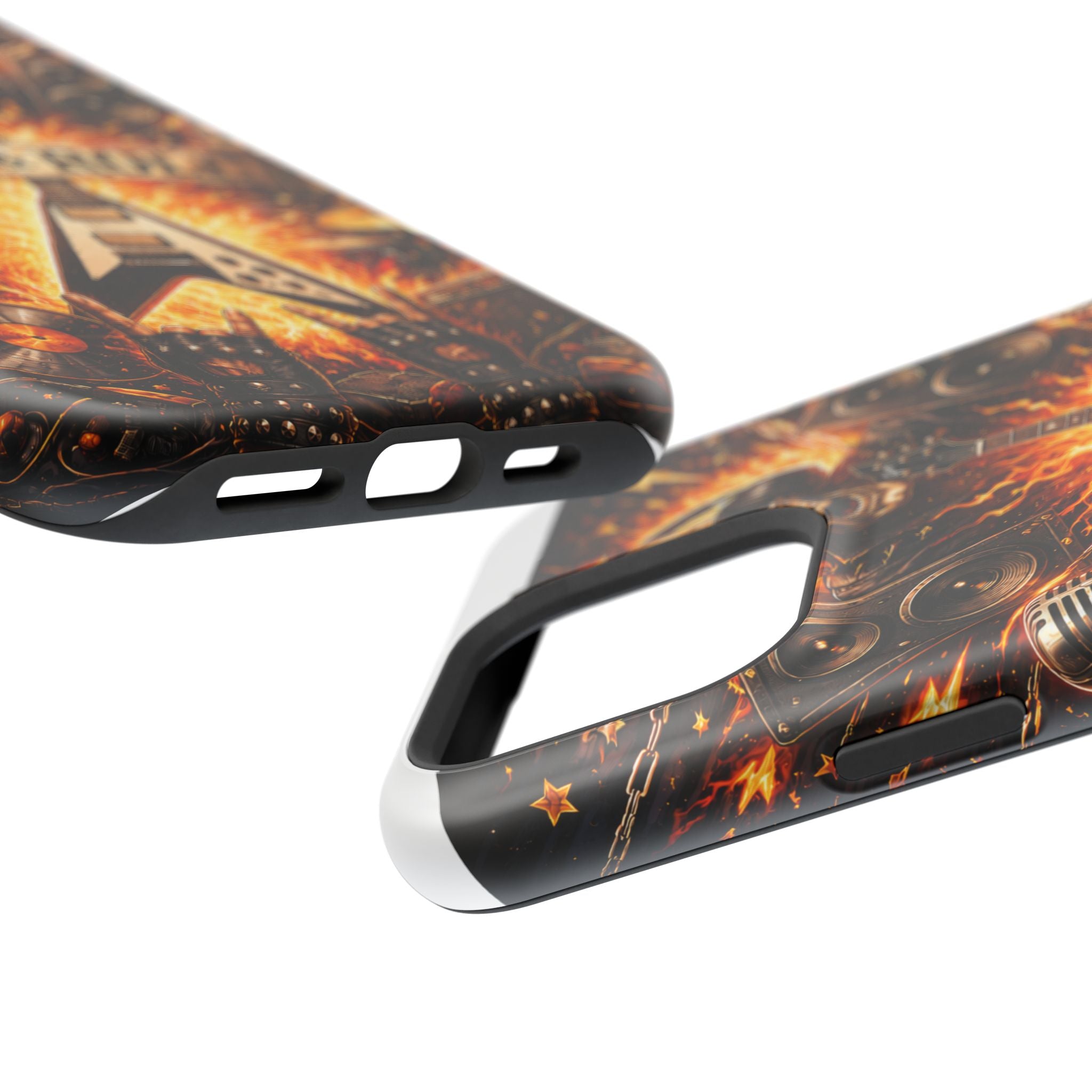 Rock & Roll Skull Guitar Phone Case — Magnetic Impact-Resistant