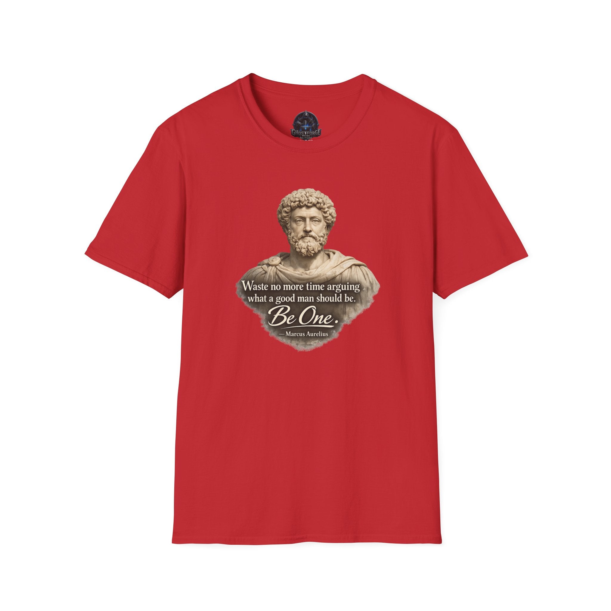 Marcus Aurelius Bust T-Shirt – “Waste No More Time...” Stoic Quote Tee