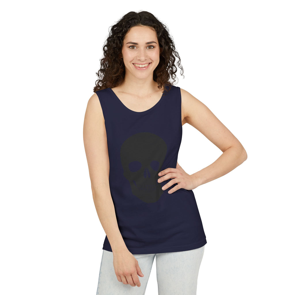 Skull Graphic Tank Top — Bold Black Skull Summer Vest