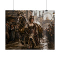 Steampunk City Parade Poster — Victorian Fantasy Rolled Art Print