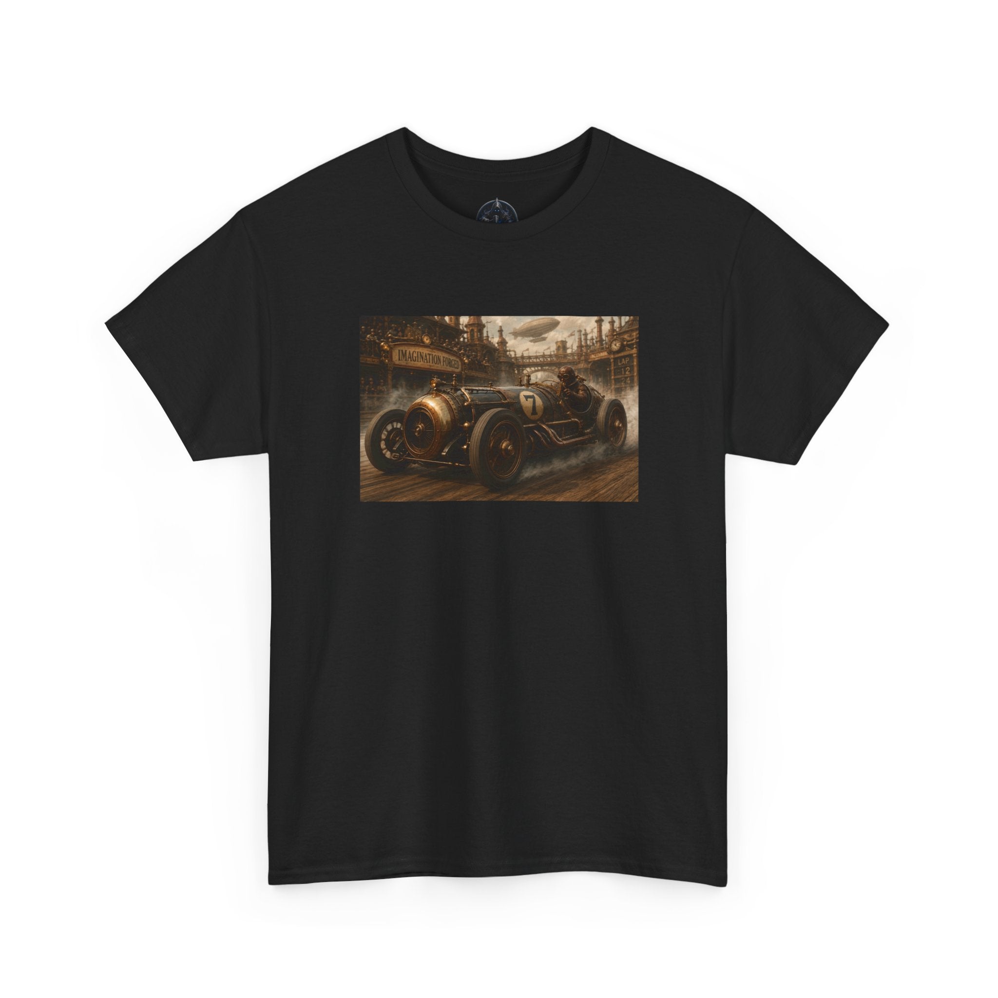 Steampunk Racecar Tee — Classic Antique Car Graphic T-Shirt