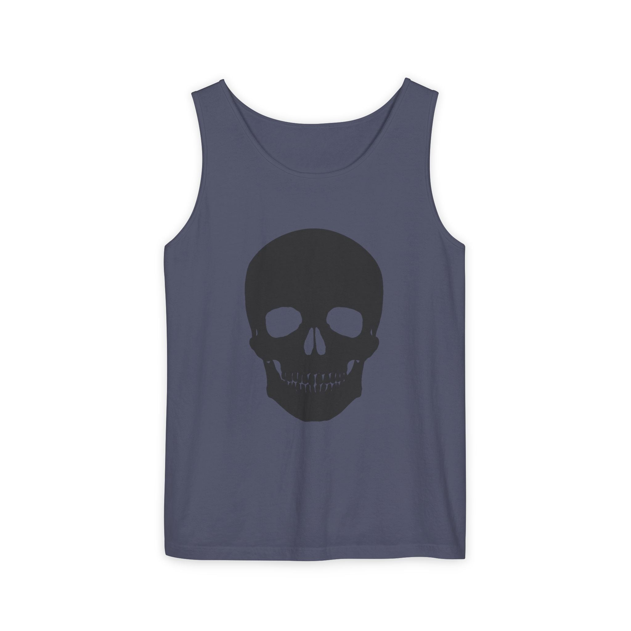Skull Graphic Tank Top — Bold Black Skull Summer Vest