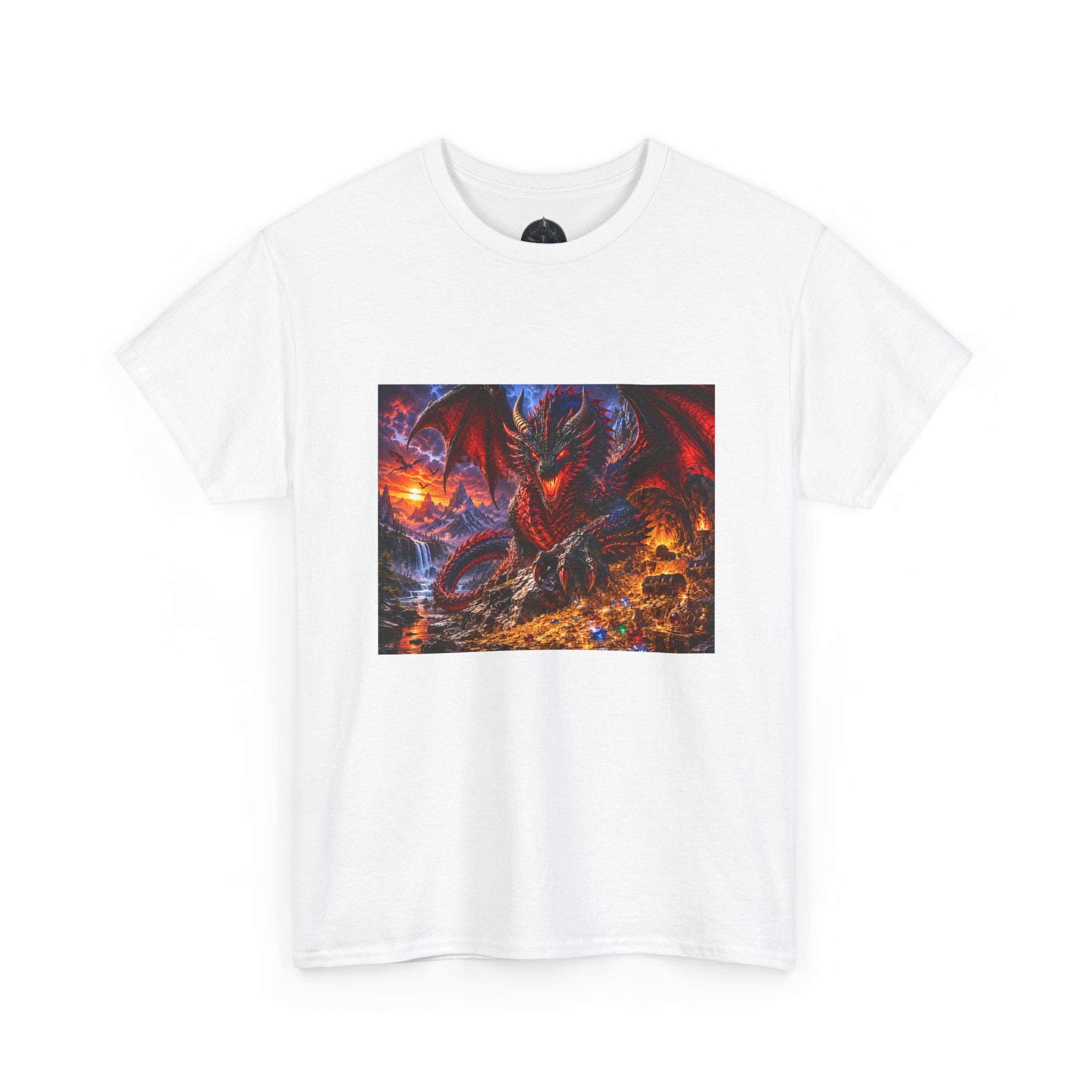 Dragon Gold Graphic Tee — Fiery Demon Dragon T-Shirt for Gamers & Fantasy Fans