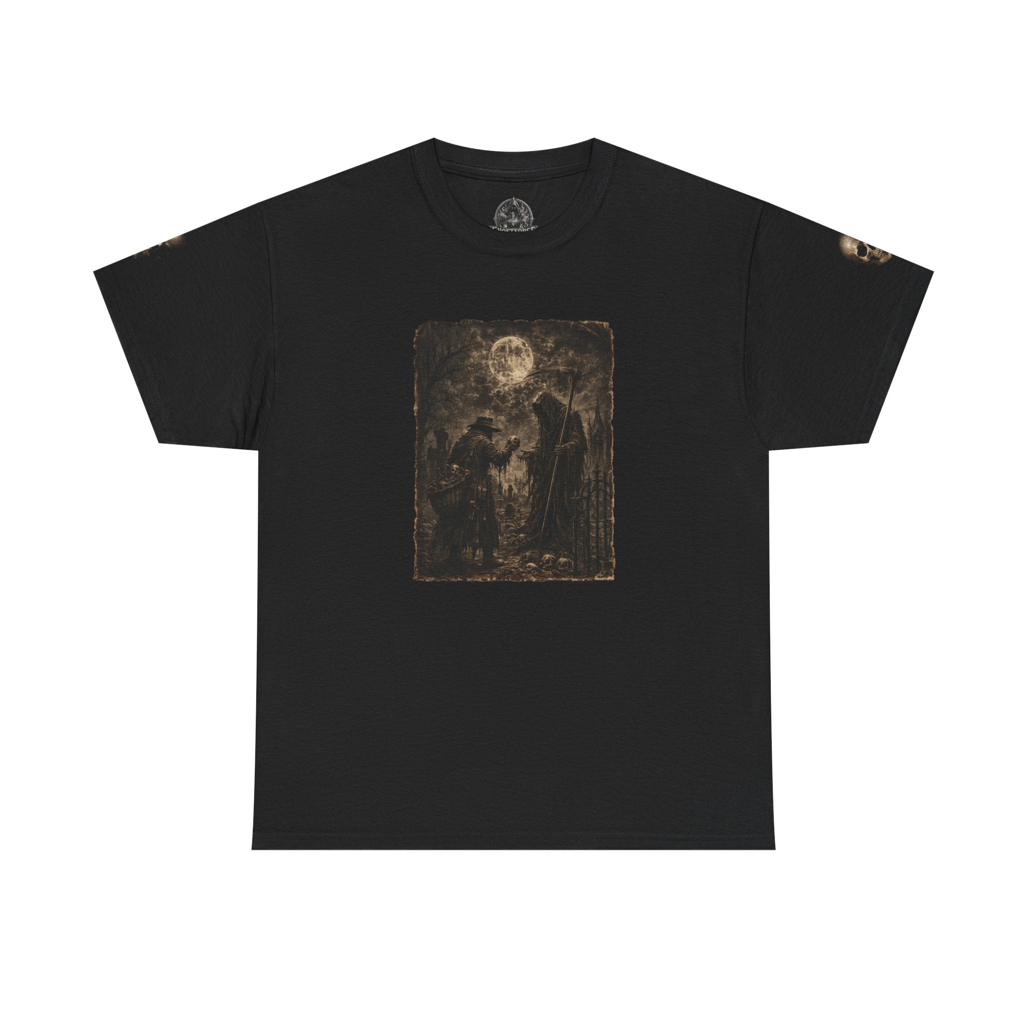 Premium Skull "Bone Collector" Graphic Tee — Gothic Vintage Horror T-Shirt
