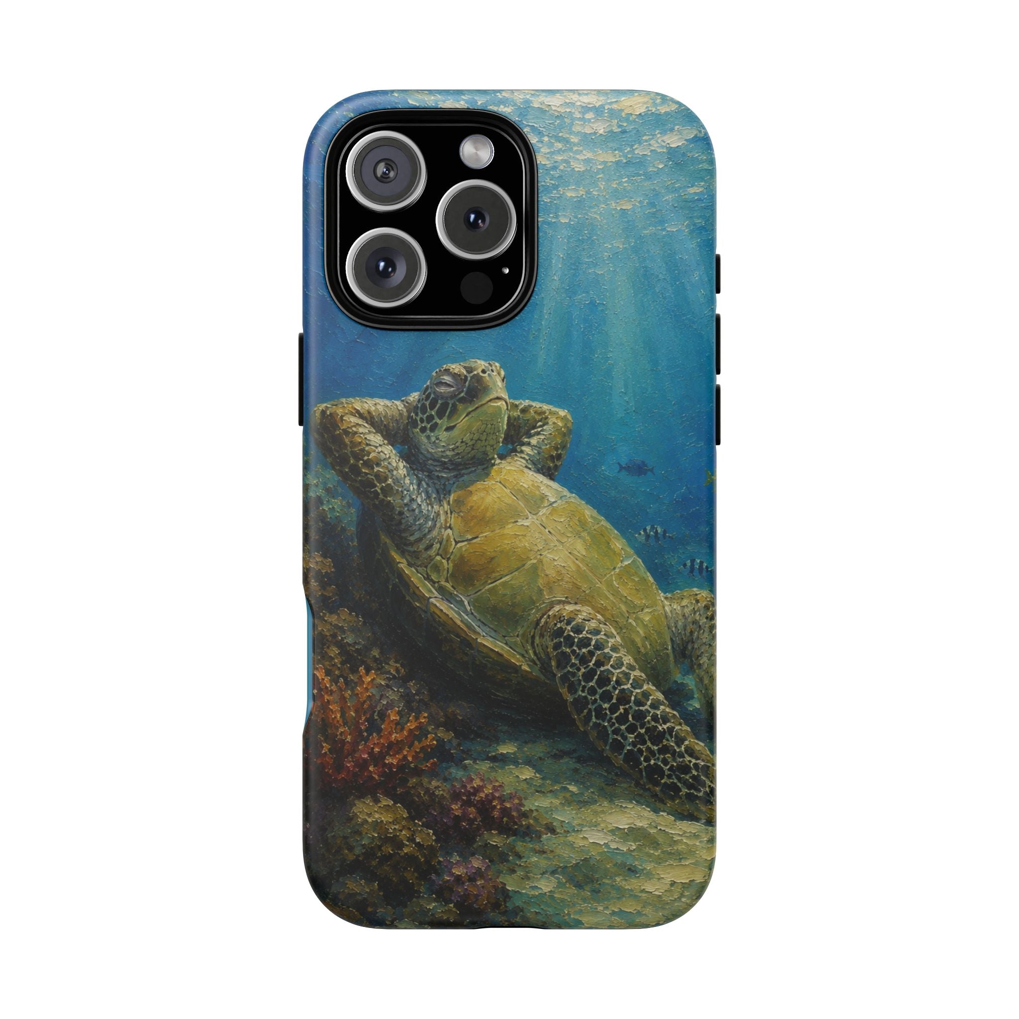 Sea Turtle Relaxation Phone Case — Ocean Underwater Art Protective Tough Case