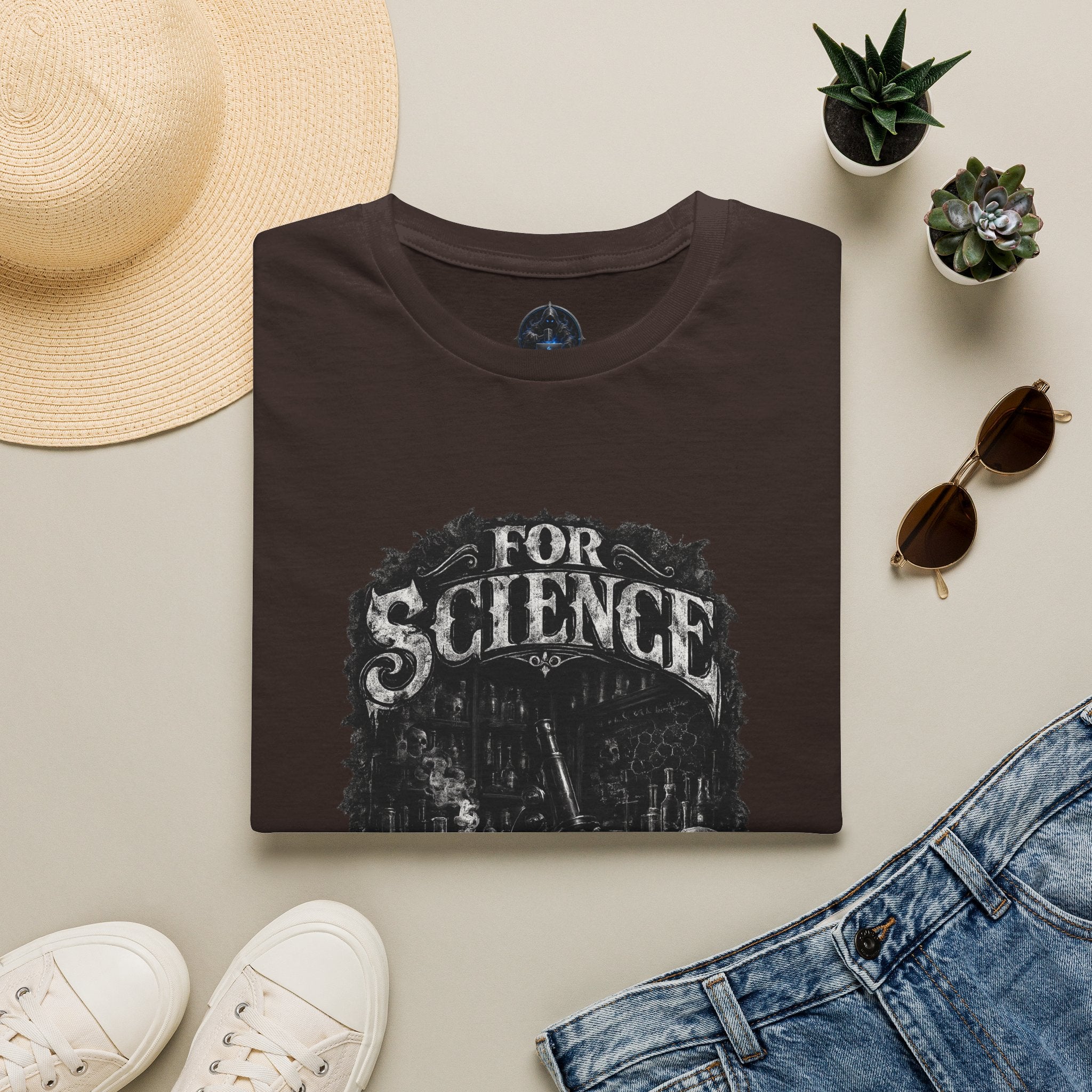 For Science T-Shirt — Dark Vintage Science Graphic Tee