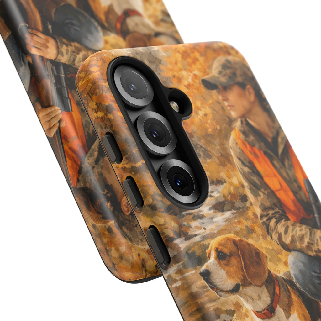 Hunter and Beagle Phone Case — Hunting Dog Autumn Camouflage iPhone Cover