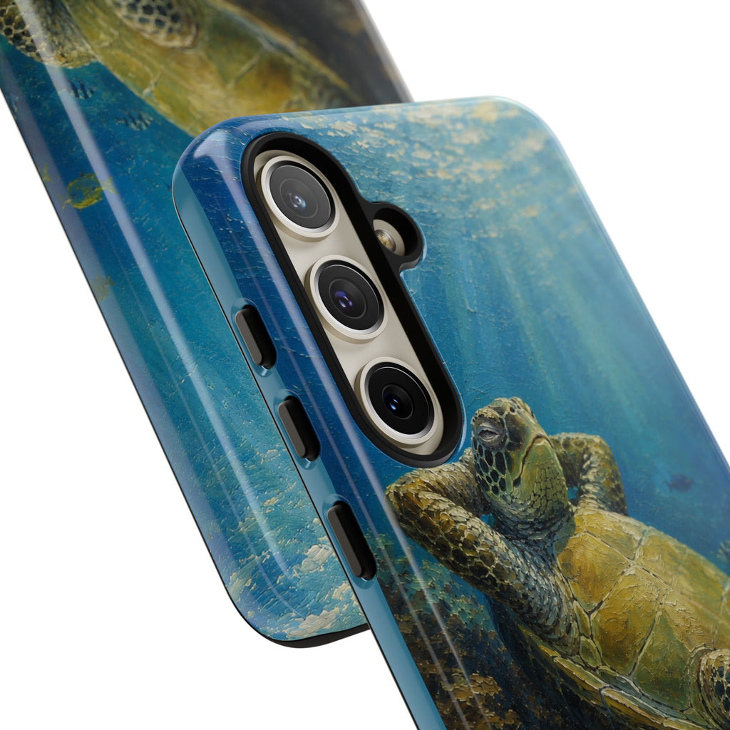 Sea Turtle Relaxation Phone Case — Ocean Underwater Art Protective Tough Case