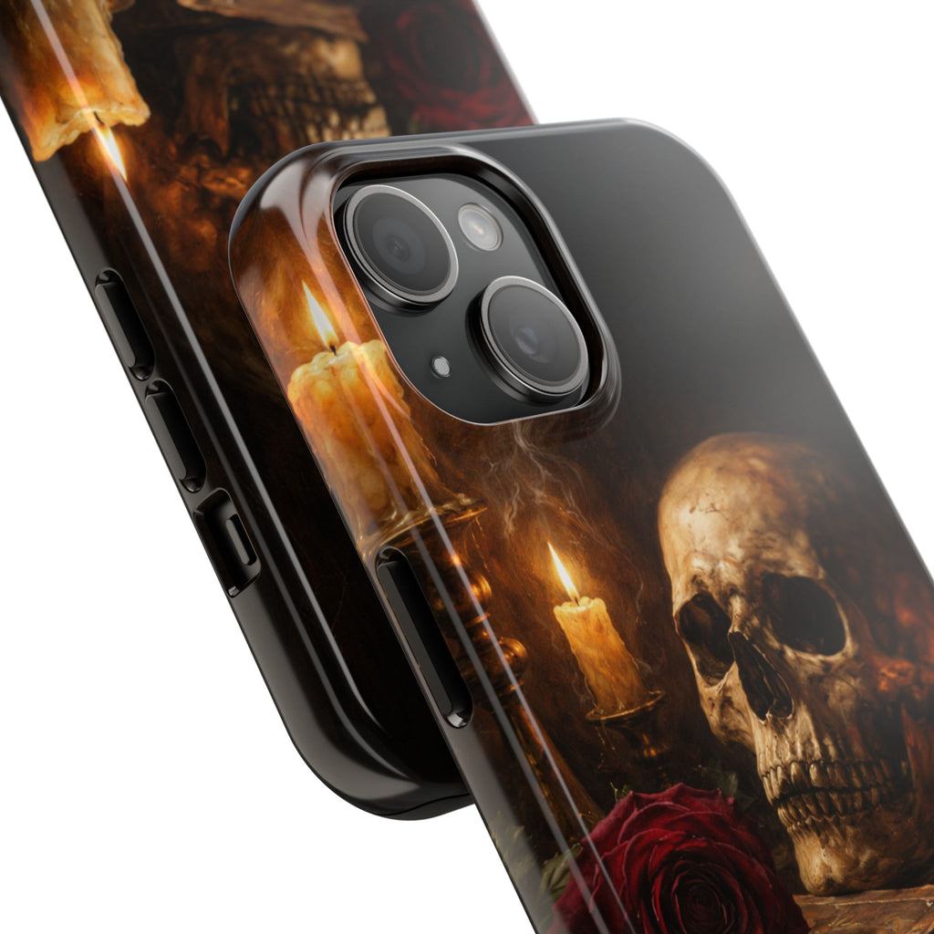 Skull & Candle Tough Phone Case — Memento Mori Protective Cover