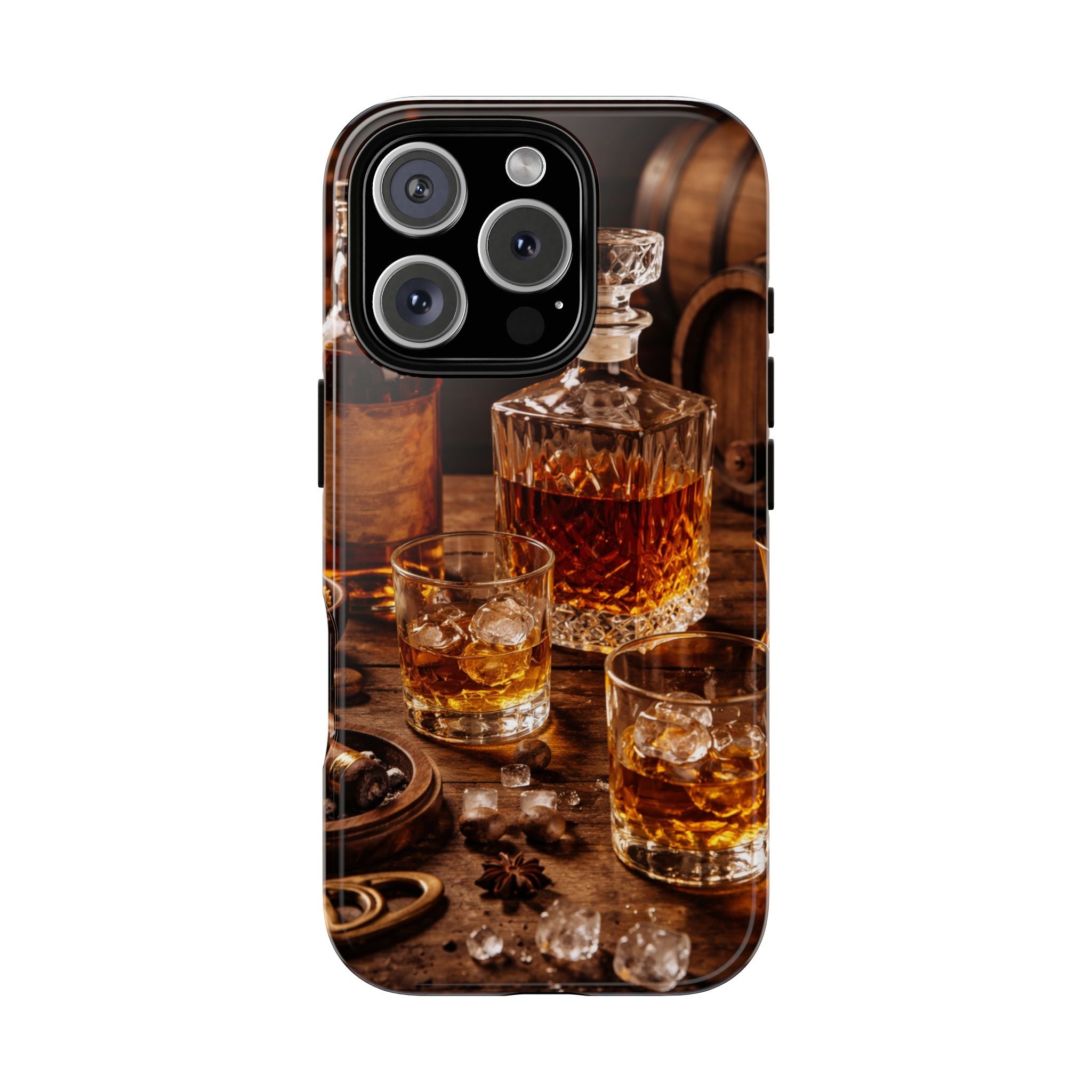 Whiskey Decanter Phone Case — Vintage Bar Spirits Protective Tough Case